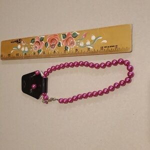 Pink Pearl Necklace and Earring Set